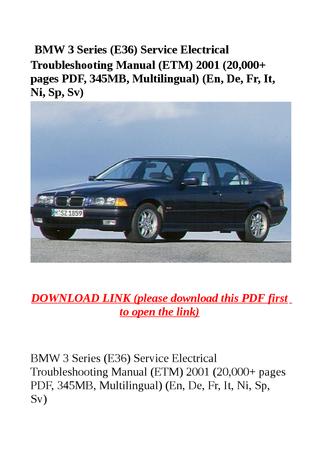 download BMW 3 e36 workshop manual