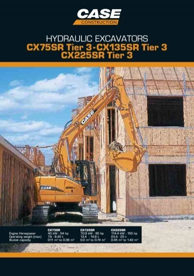 download Case CX75SR Tier 3 Hydraulic Excavator s able workshop manual