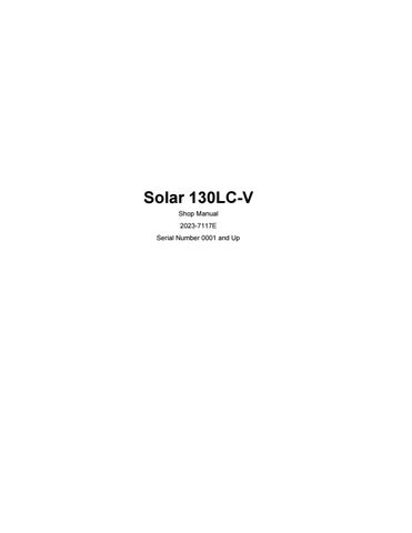 download Daewoo Doosan Solar 130LC V Hydraulic Excavator able workshop manual
