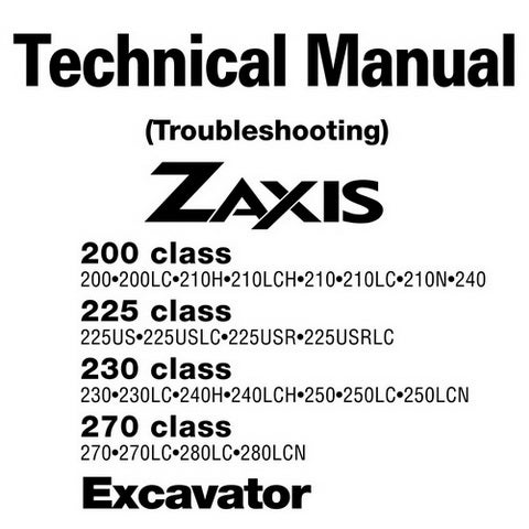 download Hitachi Zaxis 230 Excavator able workshop manual