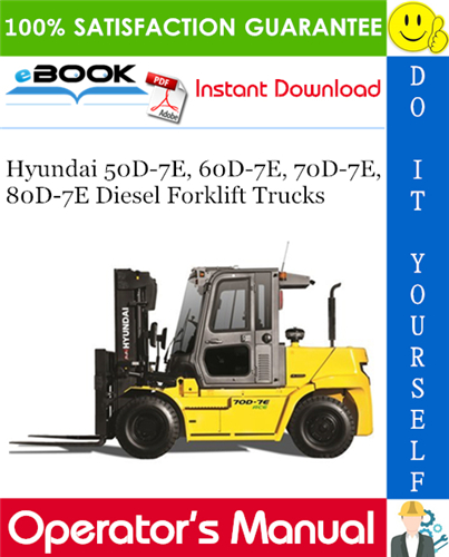 download Hyundai 50DS 7E 60DS 7E 70DS 7E Forklift Truck able workshop manual