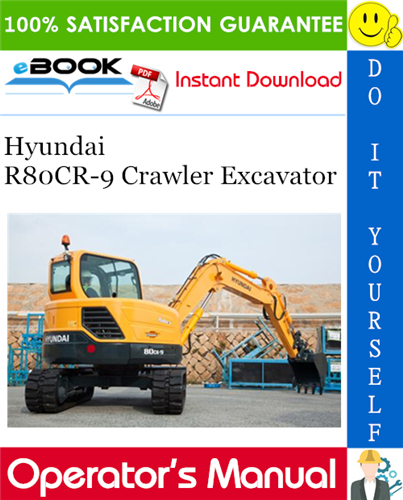 download Hyundai R80CR 9 Crawler Excavator able workshop manual