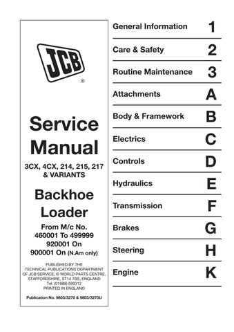 download JCB 3CX 4CX 214 214E 215 217 Backhoe Loader able workshop manual