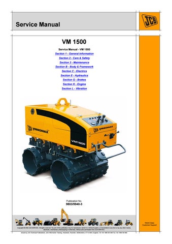 download JCB Vibromax VM1500 Trench Roller able workshop manual