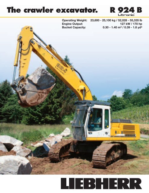 download LIEBHERR R924 Litronic Hydraulic Excavator Operation able workshop manual
