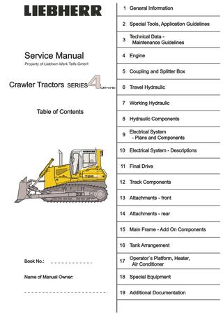 download Liebherr PR724 PR734 PR744 PR754 PR764 4 Litronic Crawler Dozer able workshop manual