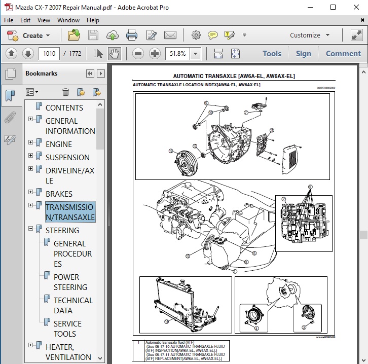 download MAZDA CX 7 workshop manual