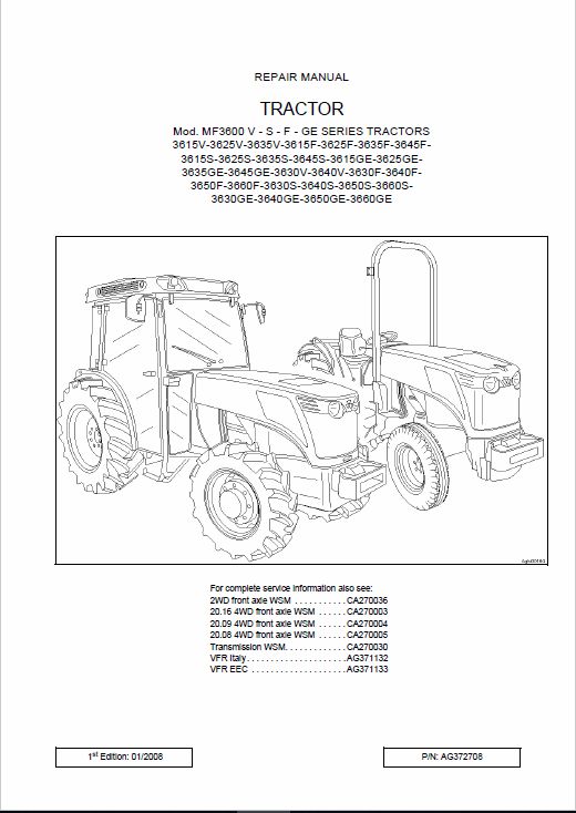download Massey Ferguson MF3600 tractor workshop manual