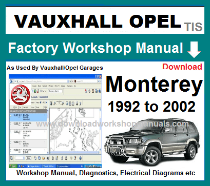download OPEL MONTEREY workshop manual