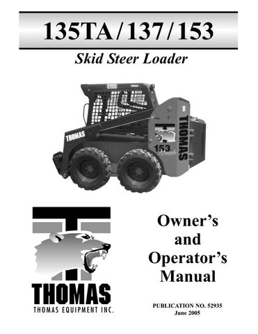 download THOMAS 85 Skid Steer Loader able workshop manual