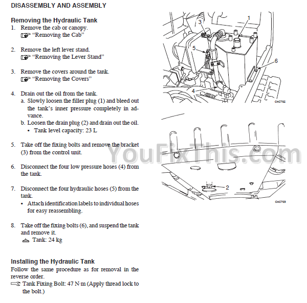 download Takeuchi TB125 TB135 TB145 Compact Excavator able workshop manual