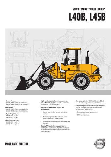 download Volvo L40B Compact Wheel Loader able workshop manual